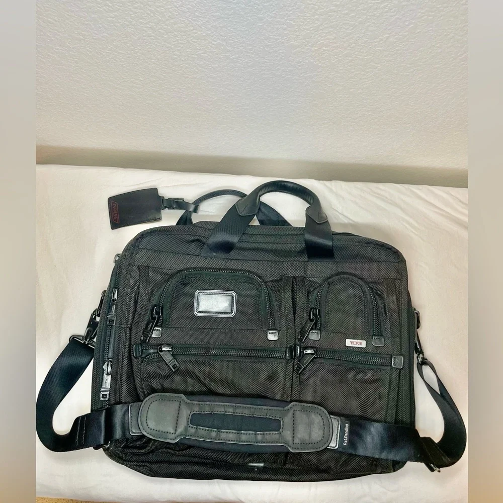 Tumi Alpha T-Pass Briefcase with Multiple Compartments 26145DH